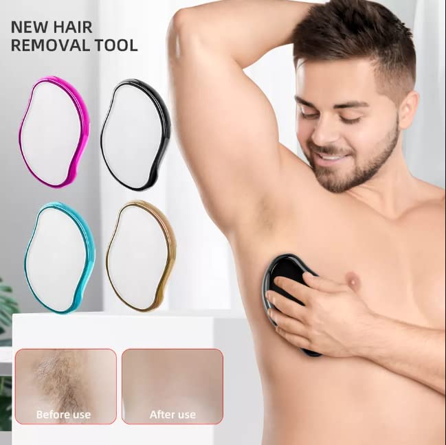 **Crystal Hair Eraser – Painless Exfoliating Hair Removal Tool for Arms, Legs & Back | Portable, Reusable & Washable | Smooth Skin at Home or Travel**