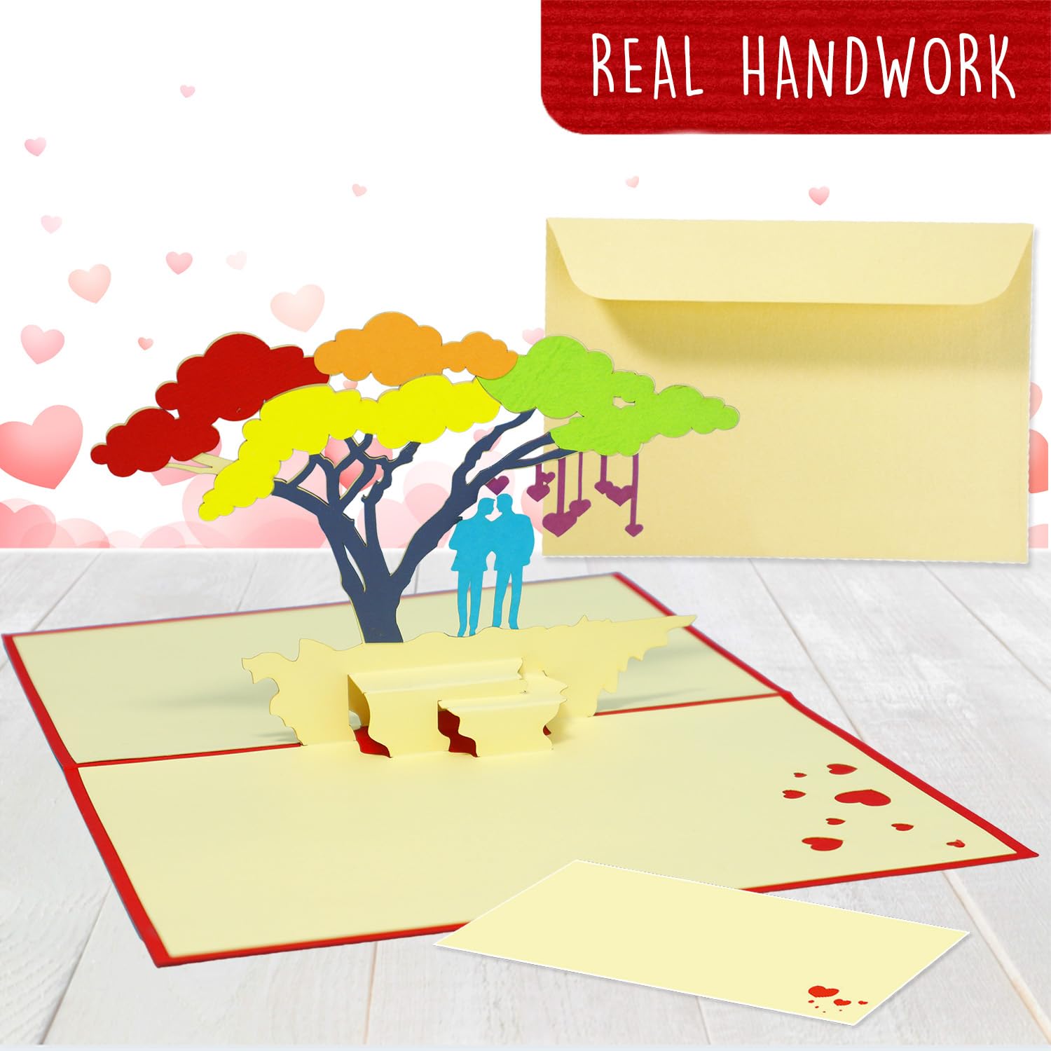 LINPopUp® 3D Pop-Up Wedding Cards - Same Sex Marriage & Gay Wedding Invitations for Couples | Perfect for LGBTQ+ Weddings, Anniversaries & Special Celebrations