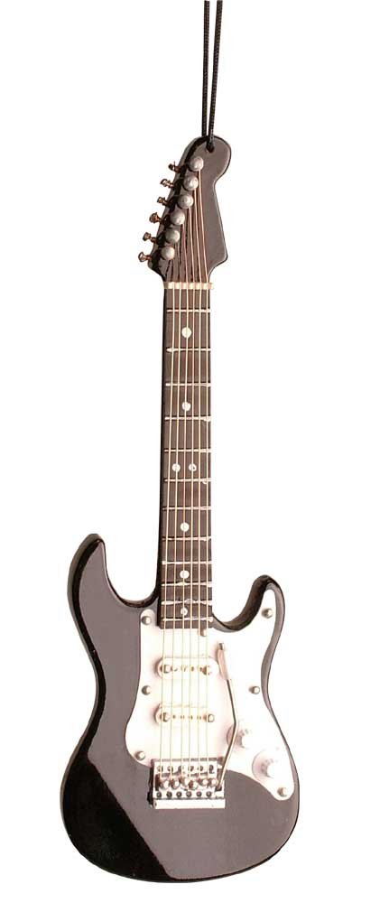 Handmade Brown Electric Guitar Christmas Ornament - Unique Musical Instrument Decor for Tree, Gift & Holiday Home Decoration | Perfect for Musicians, Rock Fans & Christmas Celebrations