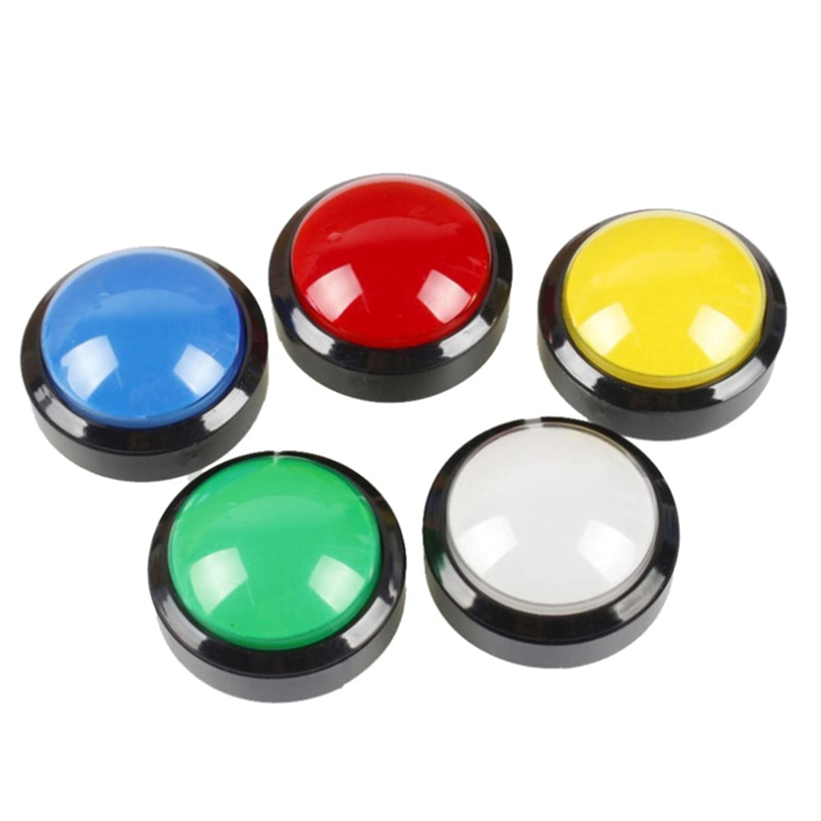 CZKE 60MM LED Arcade Push Button - 5 Color Options with Convex Design for Video Games & DIY Arcade Machines (Green) - Perfect for MAME Cabinets, Gaming Consoles & Retro Arcade Builds