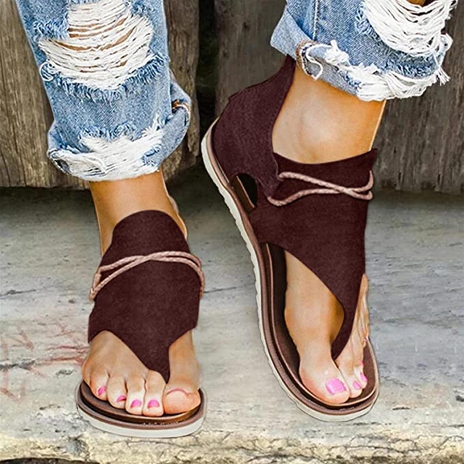 Women's Dressy Summer Sandals - Comfortable Thong Flip Flops with Clip Toe for Beach, Walking & Casual Wear | Stylish Flat Sandals for Outdoor Activities, Vacations & Everyday Use