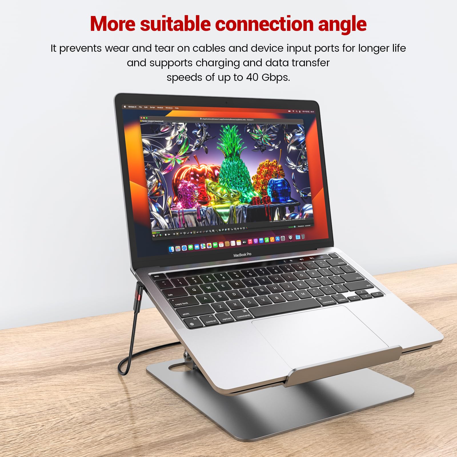 90 Degree Right Angle USB C Male to Female Adapter (3-Pack) - USB-C Extender for MacBook Pro, iPad Pro, Nintendo Switch & Steam Deck - Perfect for Tight Spaces & Cable Management