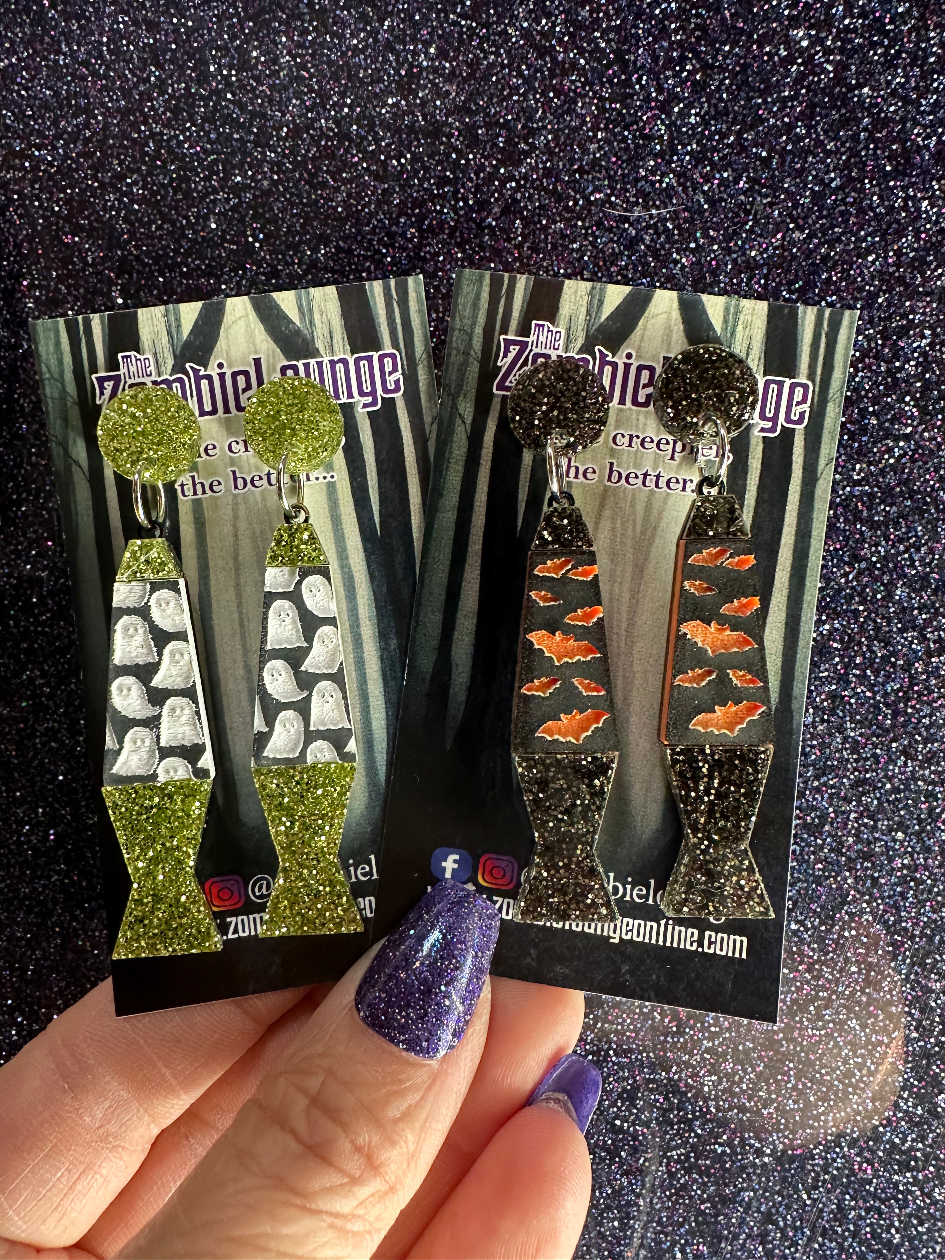 Spooky Halloween Lava Lamp Earrings for Women - Unique Glow in The Dark Dangle Earrings for Costume Parties & Cosplay Accessories