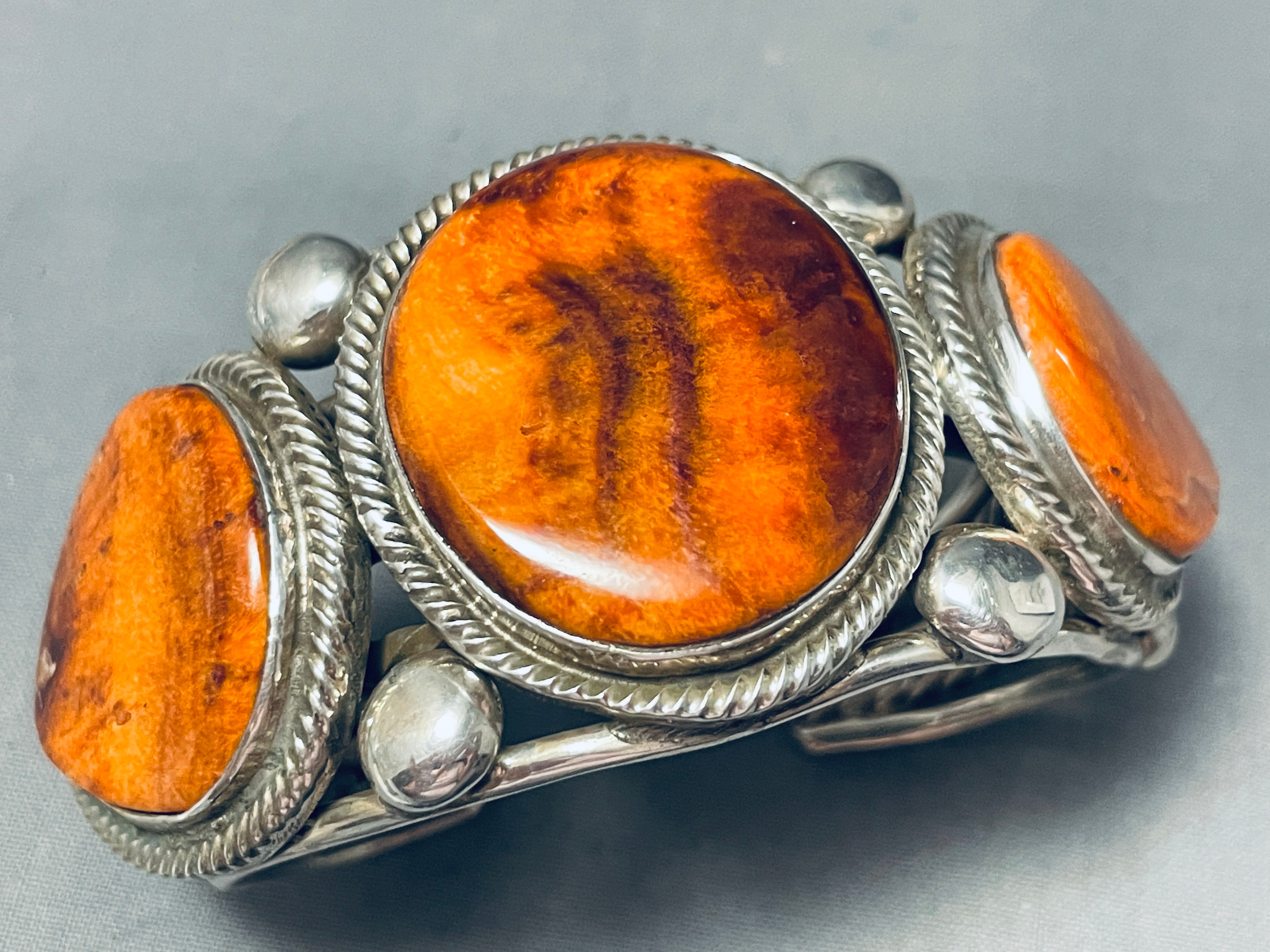 120 Gram Navajo Spiny Oyster Sterling Silver Heavy Cuff Bracelet - Handmade Southwest Jewelry for Women, Boho Chic Accessory - Perfect for Festivals, Weddings & Everyday Wear