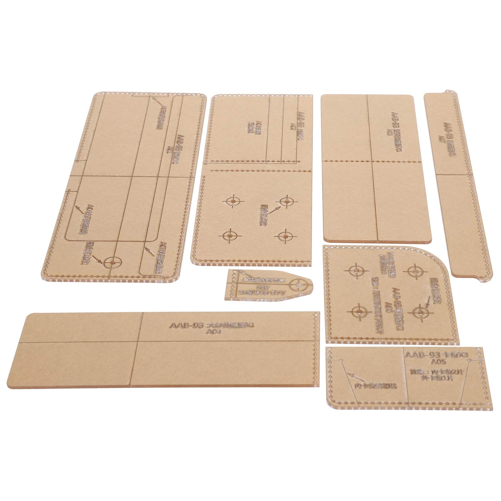 Clear Acrylic Stencil Template for Leather Wallet Making - DIY Craft Tool for Short Wallets | Perfect for Leatherworking, Gift Making & Handmade Accessories
