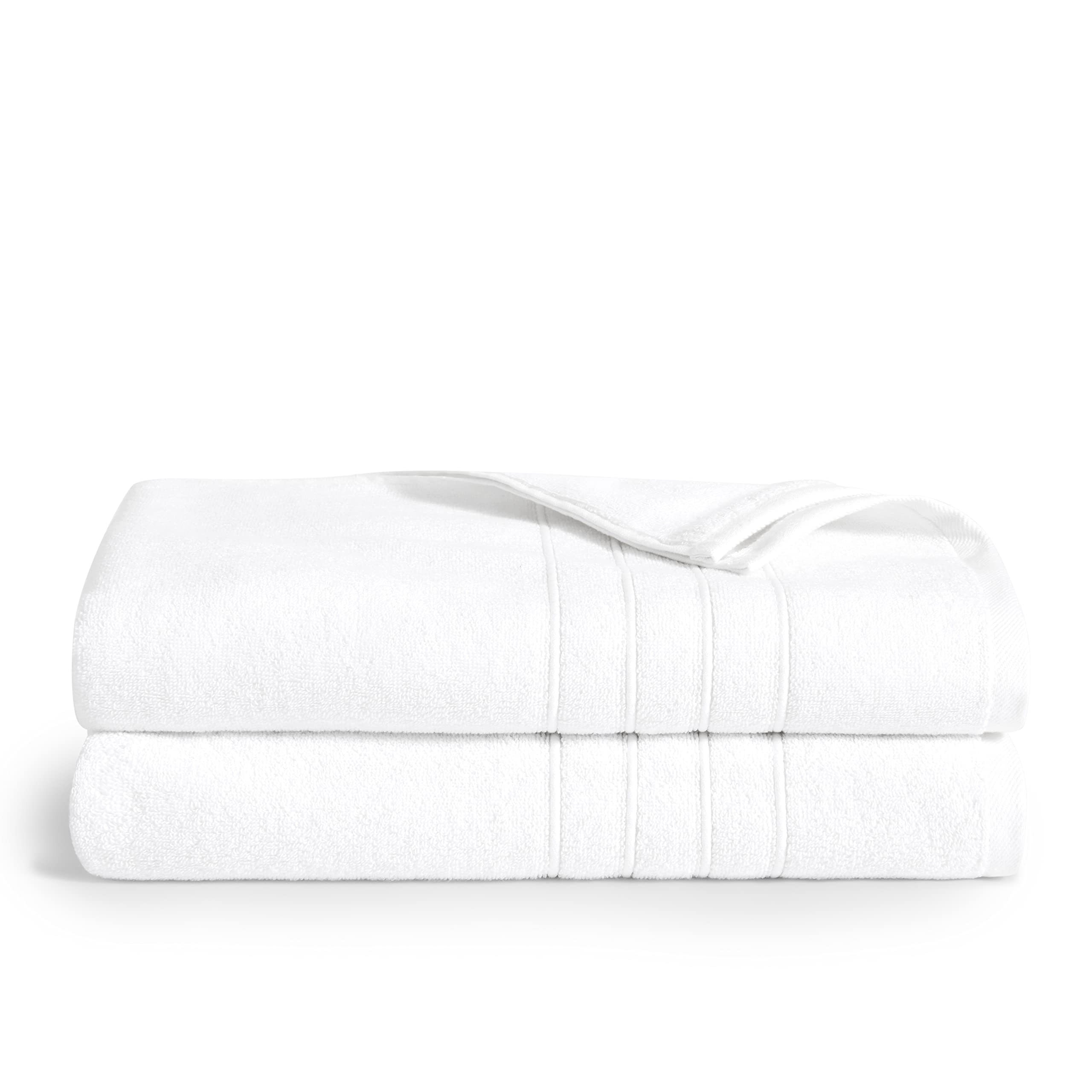 Brooklinen Bath Sheet Set of 2 - 100% Cotton Super Soft & Absorbent Luxury Bath Towels for Spa, Hotel & Home Use - White