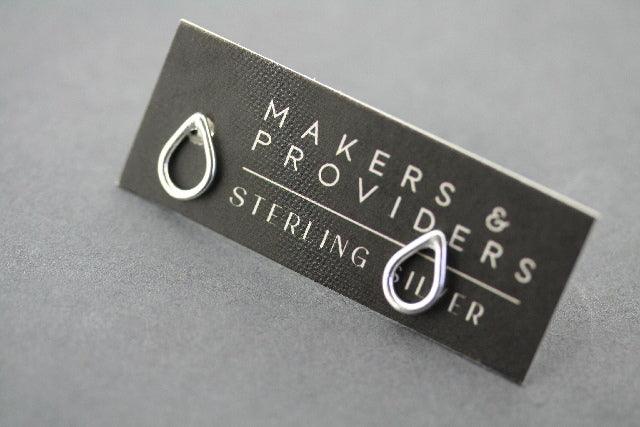 Open Teardrop Stud Earrings - 925 Sterling Silver Dangle Earrings for Women - Perfect for Casual, Party & Everyday Wear