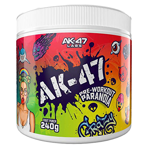 AK 47 Labs Paranoia Pre Workout Powder - Energy Booster & Vitamin Supplement, 30 Servings for Intense Workouts & Gym Performance