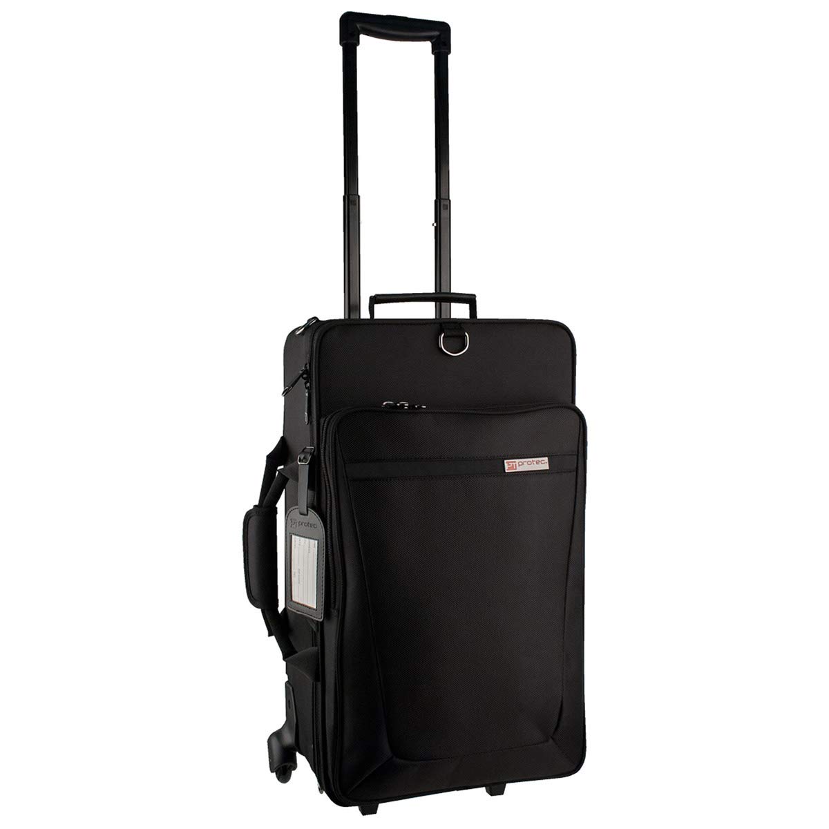Protec Trumpet & Auxiliary Combo PRO PAC Case with Wheels - Durable Black PB301VAX Model for Musicians | Perfect for Travel, School & Professional Performances