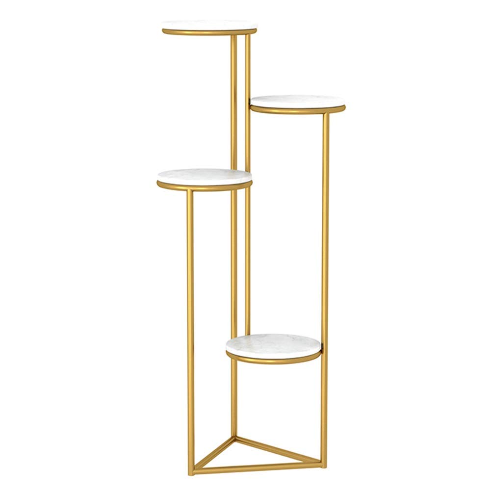 Modern Minimalist Multi-Tier Plant Stand - 3 Sizes Gold Floor Flower Pot Holder for Indoor Plants (38x38x120cm) - Perfect for Living Room, Balcony & Home Decor