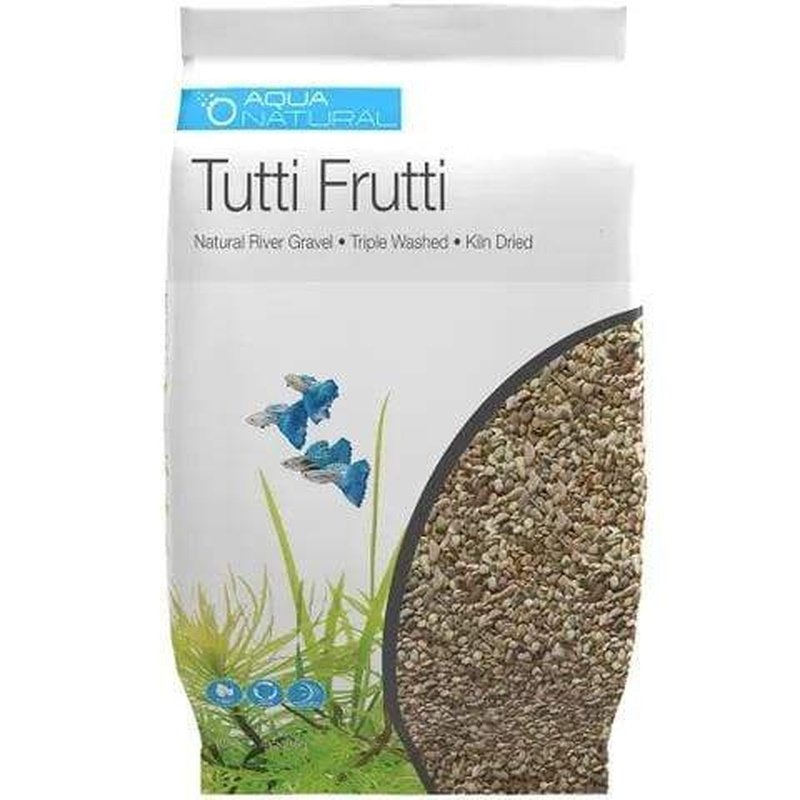 Aqua Natural Tutti Frutti Gravel 3-5mm - Colorful Aquarium Substrate for Freshwater Fish Tanks & Planted Aquascaping