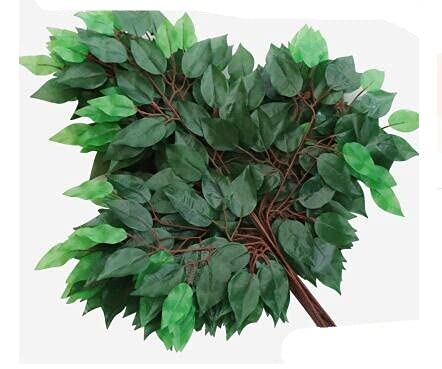 Artificial Banyan Leaves & Dried Fig Branches - Realistic Plastic Greenery for Home Decor | Christmas Tree Ornaments, Wedding Centerpieces & Wall Decor (Color 2)