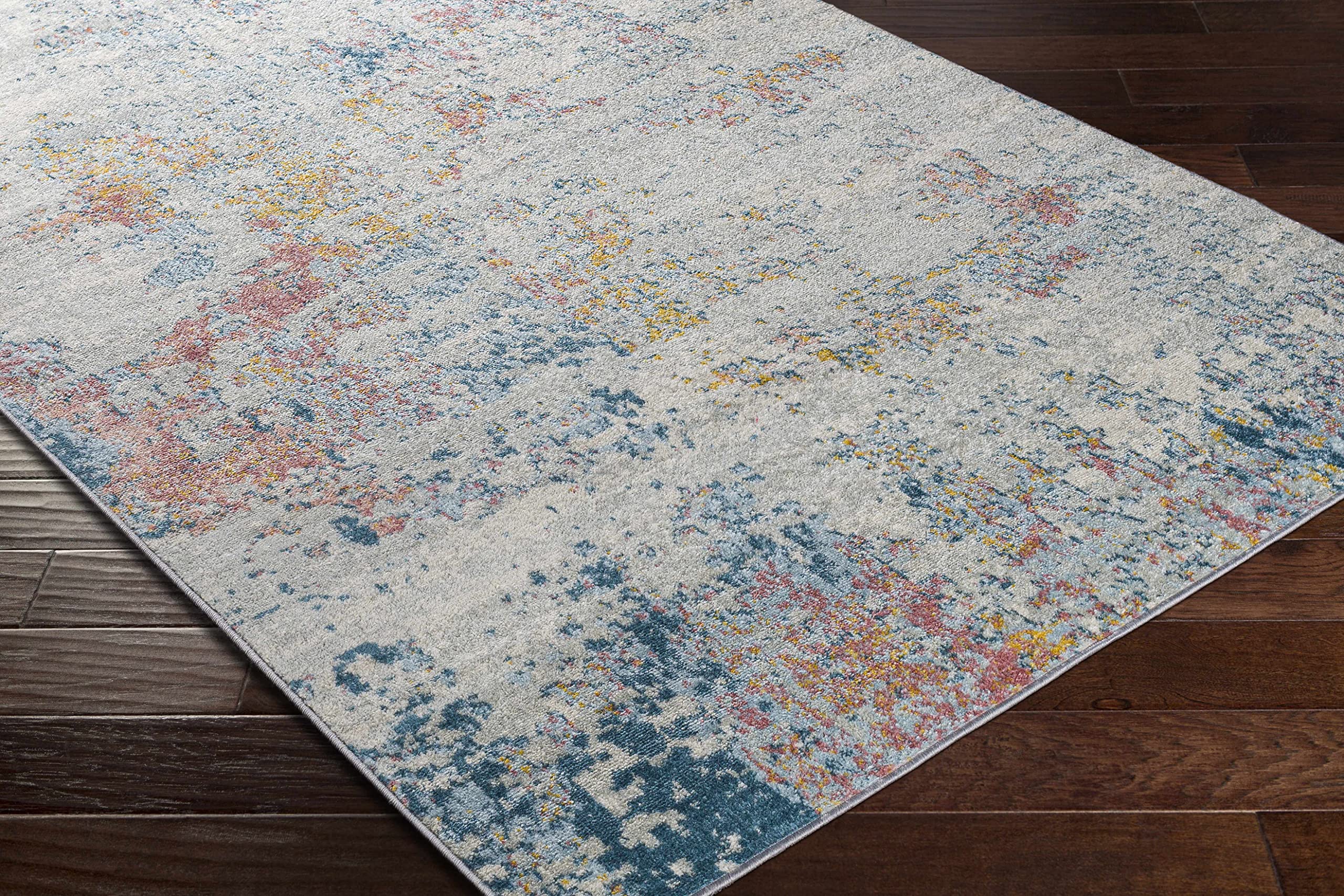 Modern Hauteloom Tambalisa Area Rug for Living Room & Bedroom - Soft Beige, Orange, Gray - 9' x 12' - Perfect for Home Decor, Cozy Spaces & Interior Design