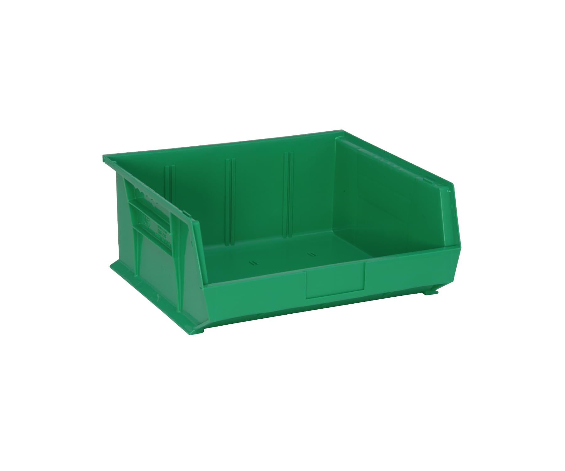 Aviditi 6-Pack Green Plastic Stackable & Hangable Storage Bins - 14.75