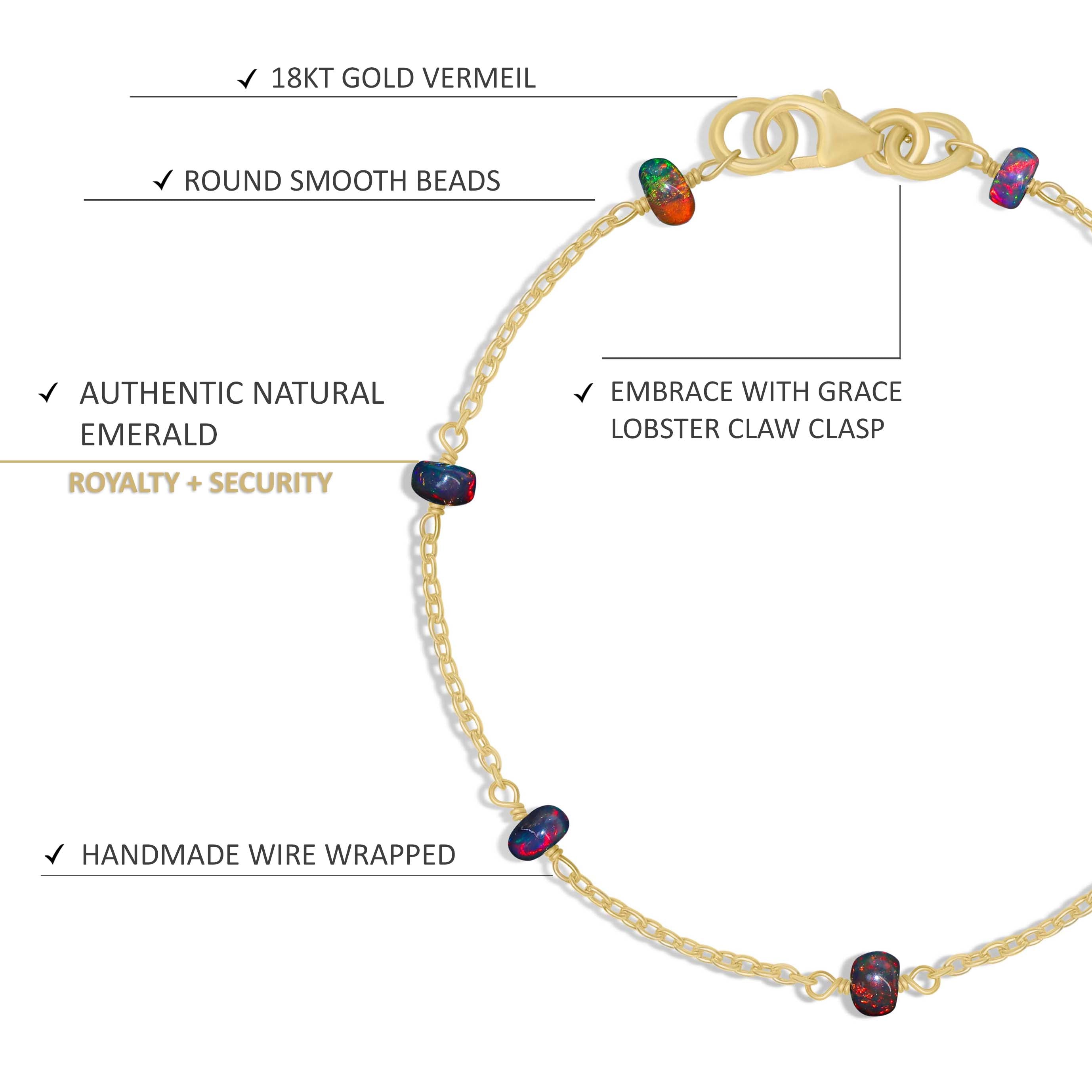 Handmade Black Opal Rondelle Beaded Chain Bracelet for Women - Elegant Jewelry Gift for Birthday, Anniversary & Special Occasions
