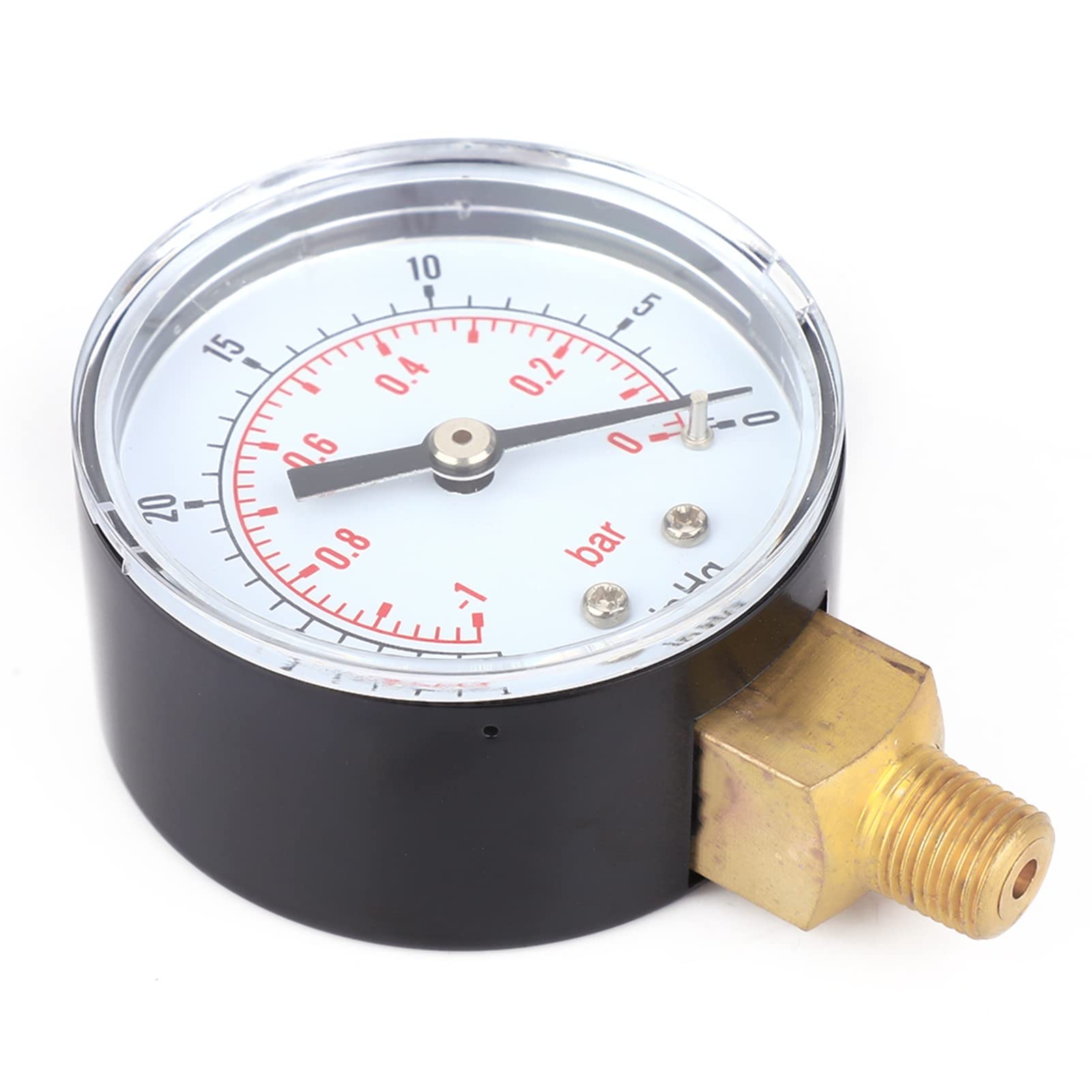 Fafeicy 50mm Vacuum Gauge -1-0Bar/-30-0inHg, 1/8