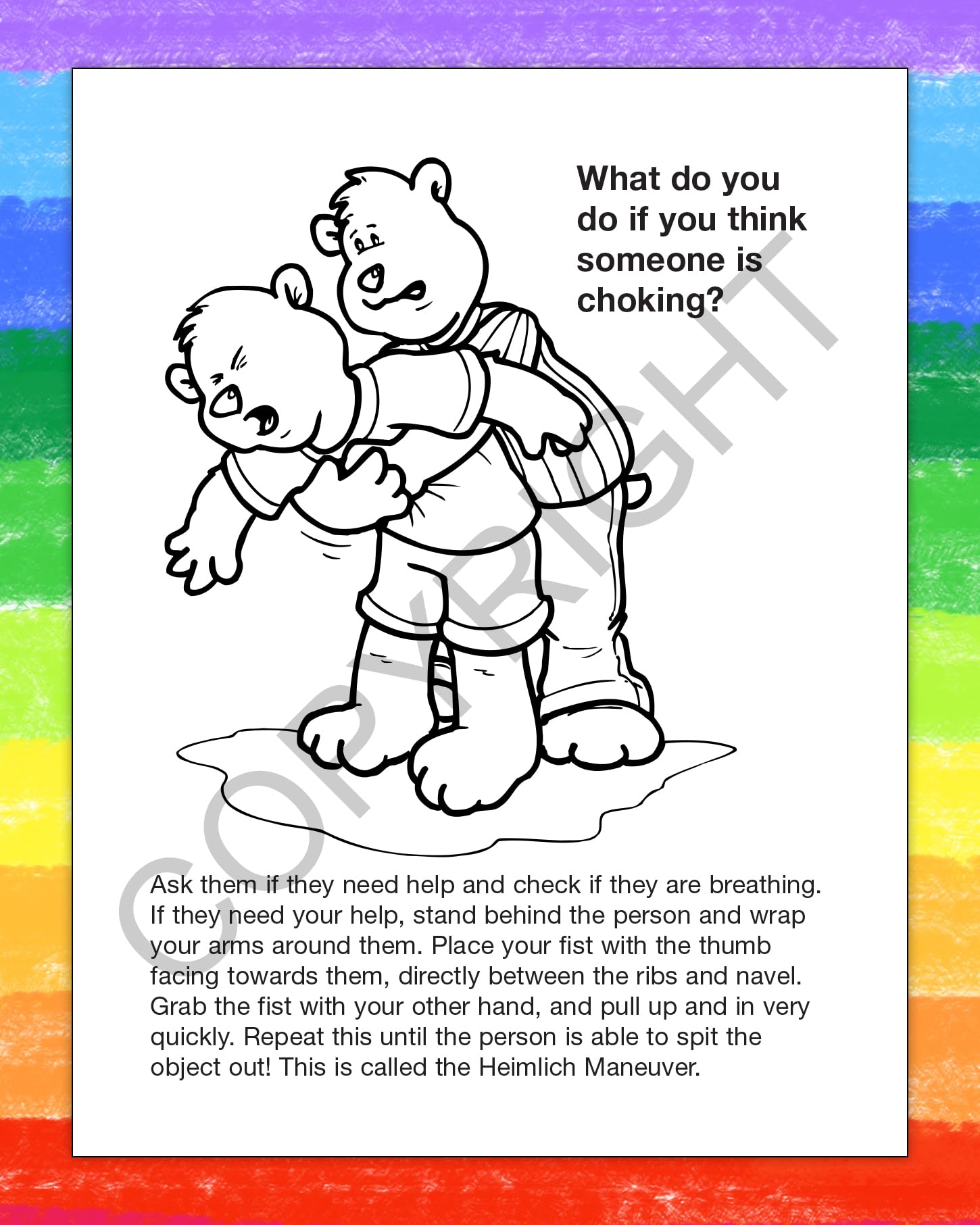 ZOCO Kids First Aid Coloring Books - 250 Pack Bulk Educational Activity Books for Children - 911 Emergency & Safety Learning - No Crayons Included - Perfect for Schools, Hospitals, Daycares & Home Learning Fun