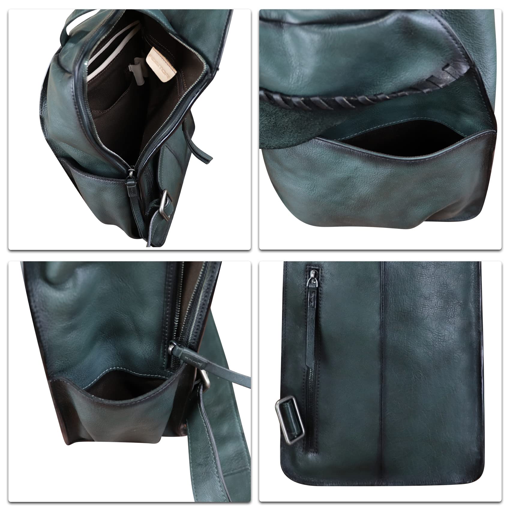Genuine Leather Sling Bag for Men - Handmade Retro Crossbody Backpack, Shoulder Fanny Pack - Perfect for Hiking, Travel & Daily Use