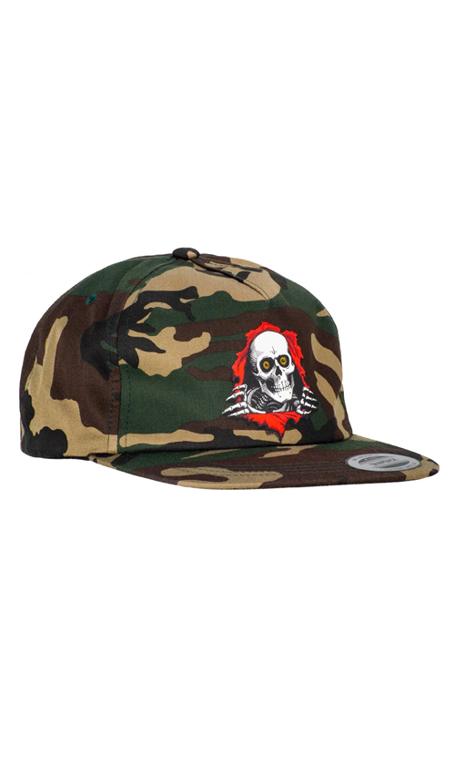 Powell Peralta Ripper Snapback Cap - Camouflage Design for Skateboarding & Streetwear Fashion | Perfect for Skaters & Urban Style Enthusiasts