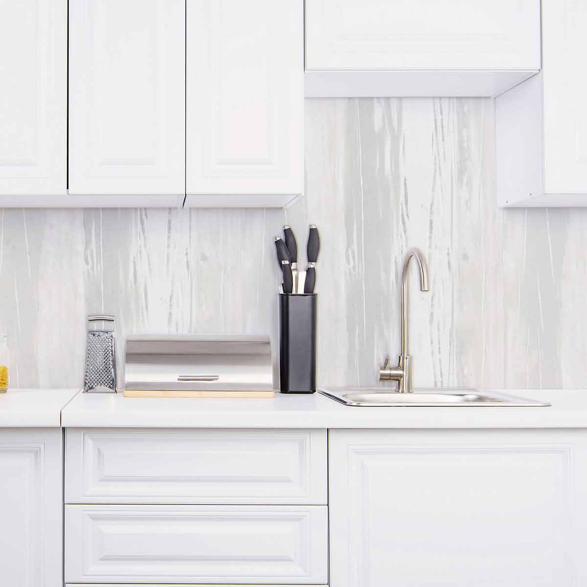 Grey Wood Peel and Stick Removable Wallpaper - Self-Adhesive Decorative Wall Covering for Bedroom, Living Room, Office & Home Decor