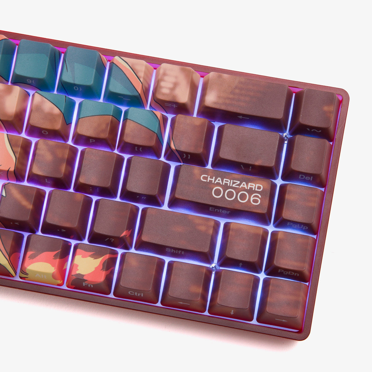 Pokémon + HG Basecamp 65HE Mechanical Keyboard - Charizard Edition | Custom Gaming Keyboard for PC & Mac | Perfect for Competitive Gaming & Typing