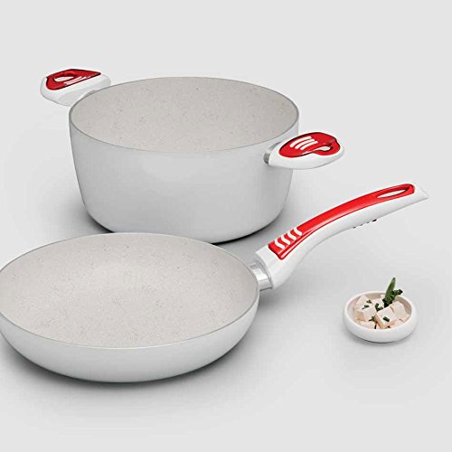 Bialetti Himalaya Silver Nonstick Frying Pan 28cm - Durable & Scratch-Resistant Cookware for Home Kitchen, Perfect for Sautéing, Frying & Cooking Eggs