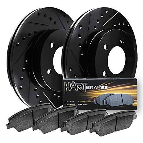 Hart Premium Ceramic Front Brake Pads & Rotors Kit - Compatible with 2016-2021 Chevrolet Spark | Smooth Stopping Power for City Driving & Daily Commutes