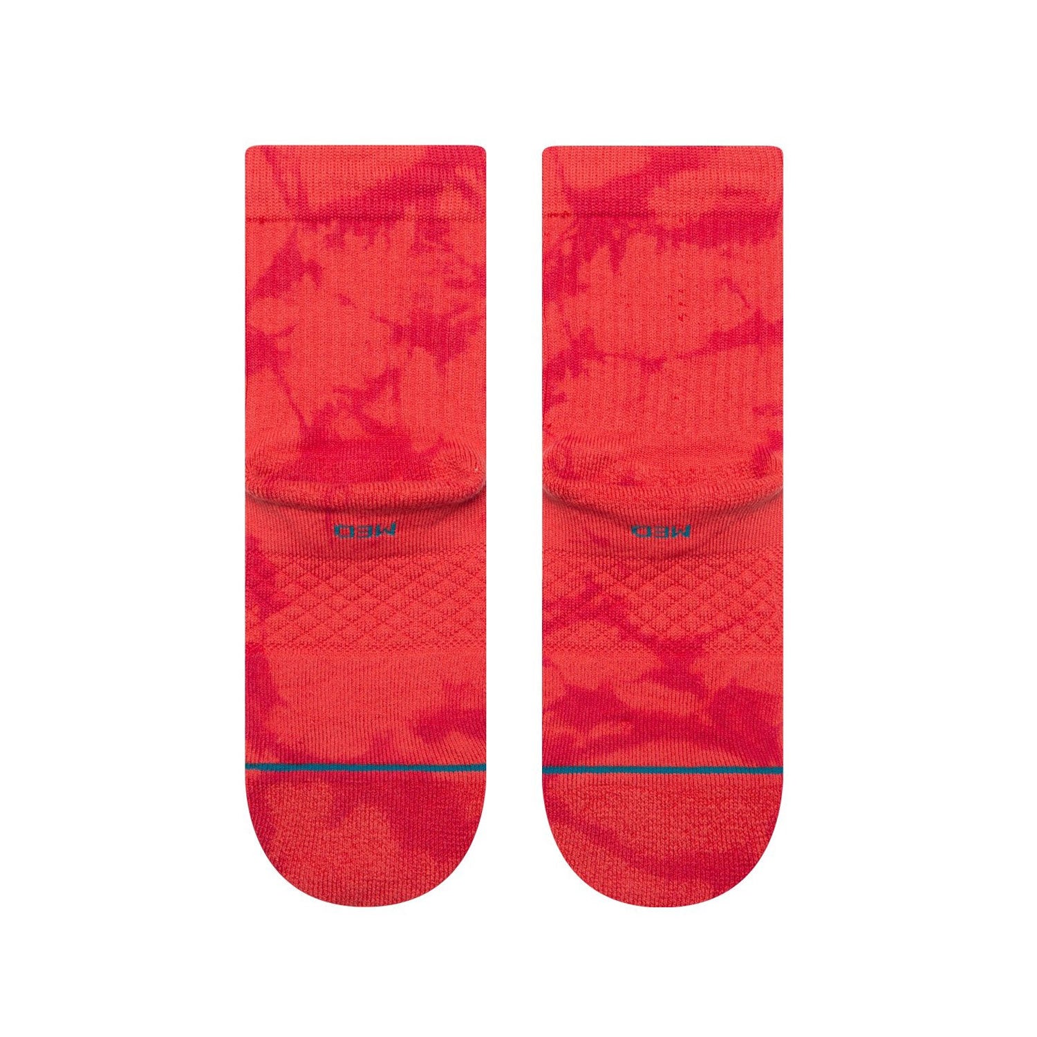 Breathable Adult Quarter Socks - Dye Namic Comfort Fit in Red | Perfect for Running, Hiking & Everyday Wear