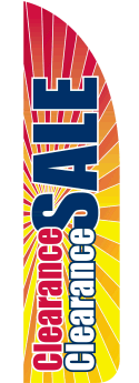 Feather Flag Banner for Sidewalk Advertising - Lightweight & Durable Outdoor Promotion (Flag Only) - Perfect for Storefronts, Sales Events & Grand Openings