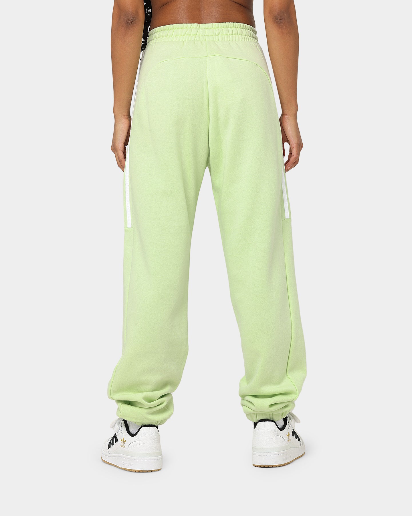 Adidas Women's Hyperglam High-Rise Sweatpants - Almost Lime Green Athletic Joggers for Yoga, Running & Lounge Wear