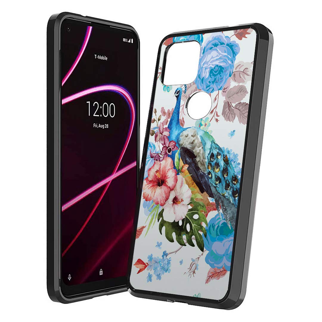 Cute Slim Shockproof Case for T-Mobile Revvl 4 Plus - Flower Peacock Design | Perfect for Daily Protection