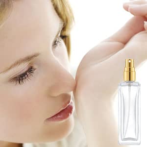 6-Pack 8ml Square Transparent Refillable Glass Spray Bottles with Gold Pump & Cap - Perfect for Toner, Perfume, Attar, Lotion, Moisturizer & Essential Oils - Multi-Use Travel-Friendly Bottles for Skincare, Fragrance & DIY Beauty Products