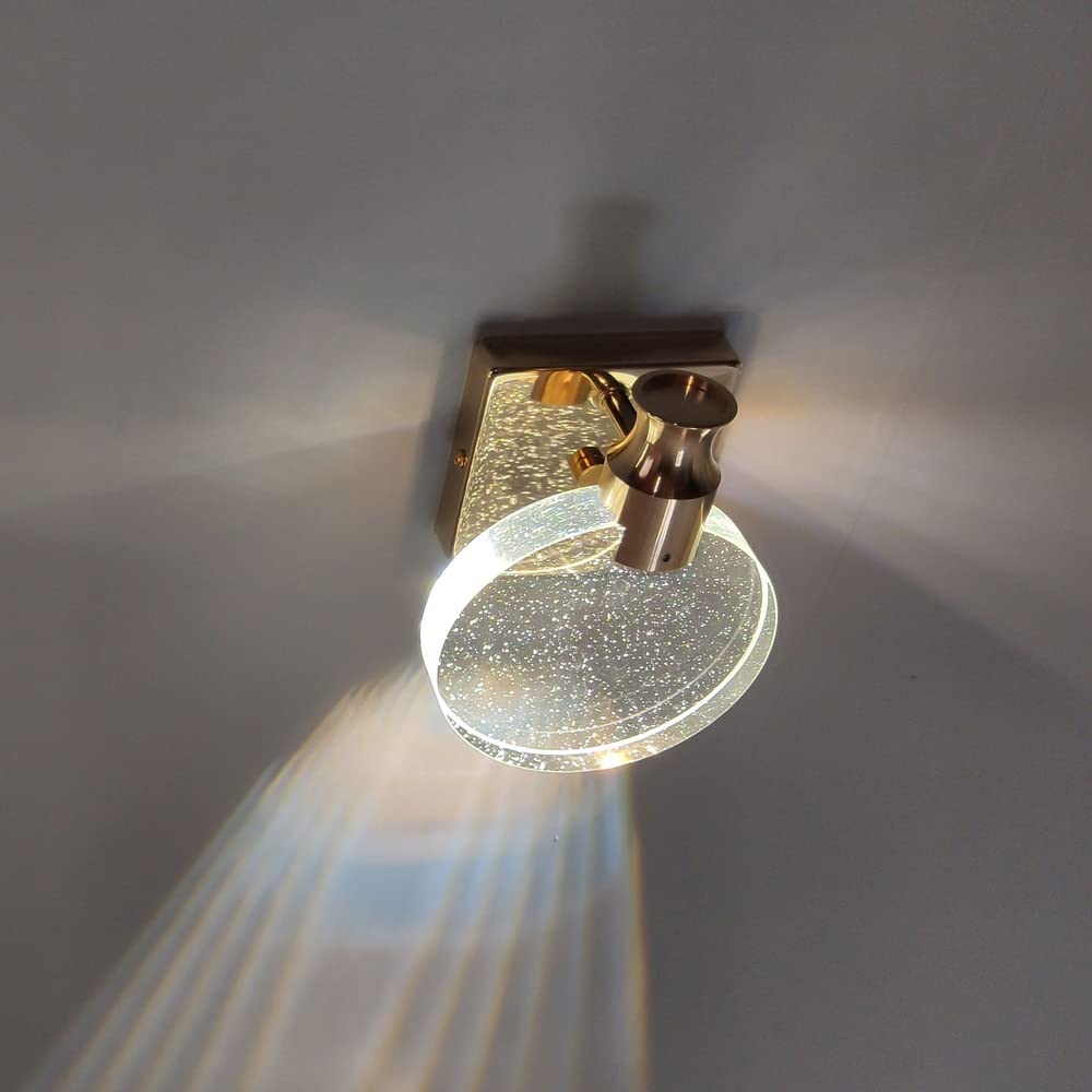 Elegant Crystal Wall Lamp - LED Vanity Lights for Bathroom, Bedroom & Living Room | Modern Mirror Lighting for Makeup & Decor | Energy-Efficient Fixture for Home & Spa Use
