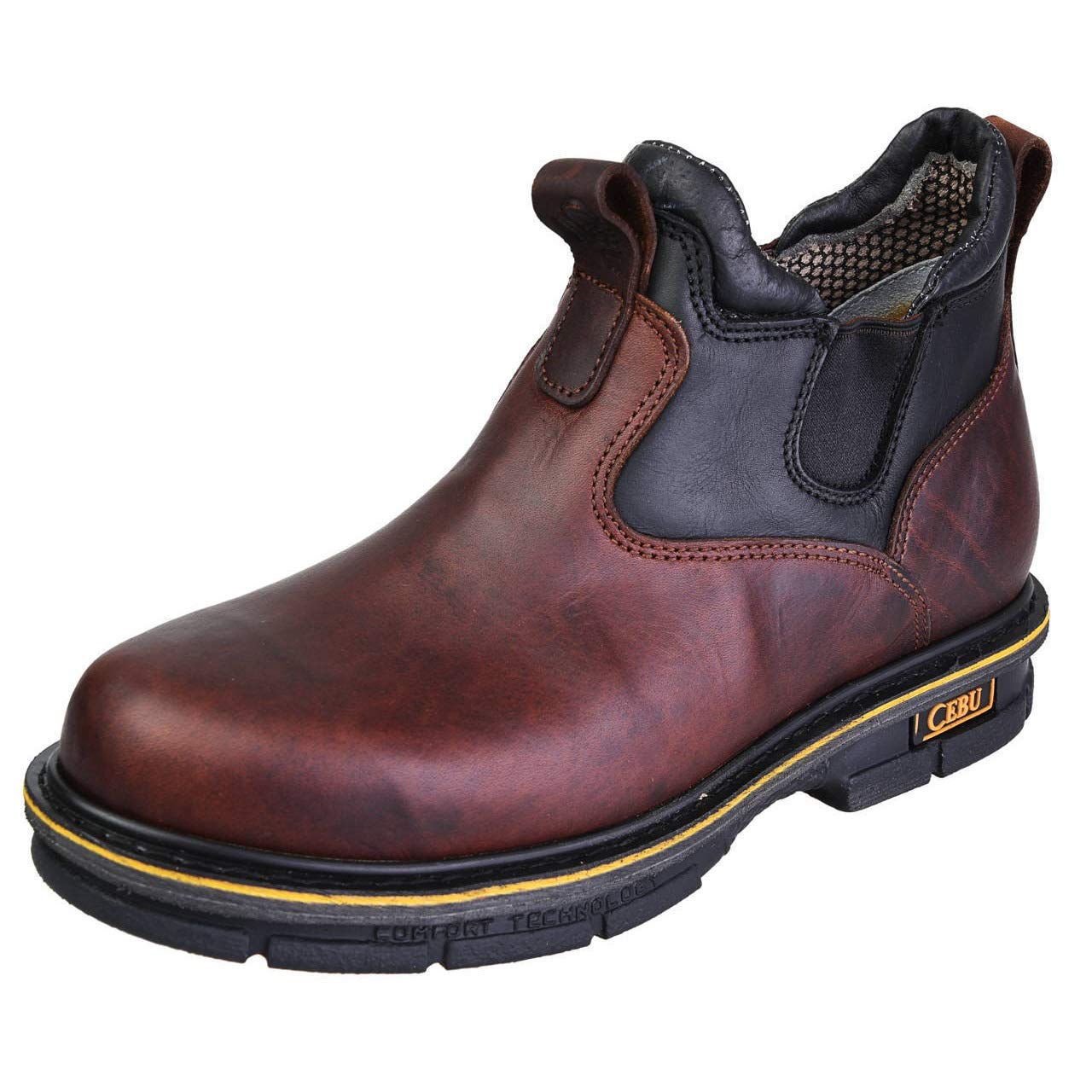 CEBU Men's Leather Boots - Durable & Stylish for Outdoor, Work & Casual Wear