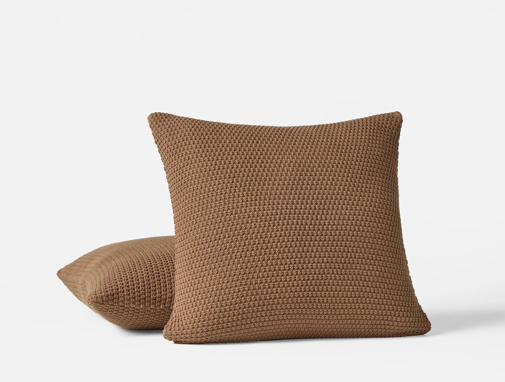 Avalon Organic Knit Decorative Pillow Cover - Soft Bohemian Style Cushion Case for Sofa, Bed, Chair - Home Decor & Living Room Accessories