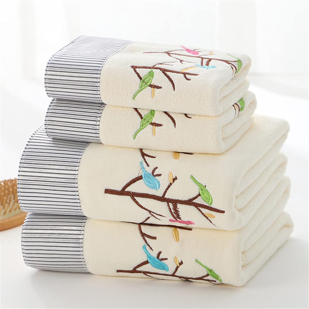 RXF Egyptian Cotton Bath Towel Set - 100% Premium Cotton, Ultra Soft & Highly Absorbent (2 Bath Towels + 2 Hand Towels) - Luxury Home Textile for Spa, Bathroom & Hotel Use