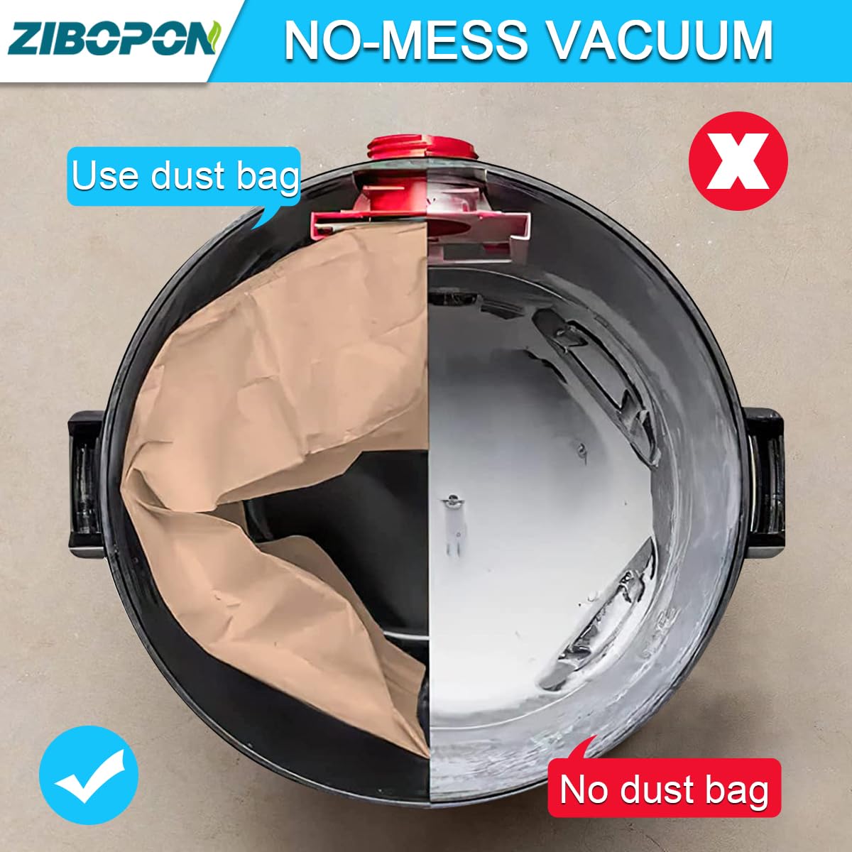 8 Pack 25-1238 Vacuum Bags - Compatible with Stanley & Porter Cable 4 Gallon Wet/Dry Vacuum Models SL18301-4B, SL18301-3B, PCX18301-4B, PCX18301-4C - Perfect for Dust Collection, Workshop Cleaning, and DIY Projects