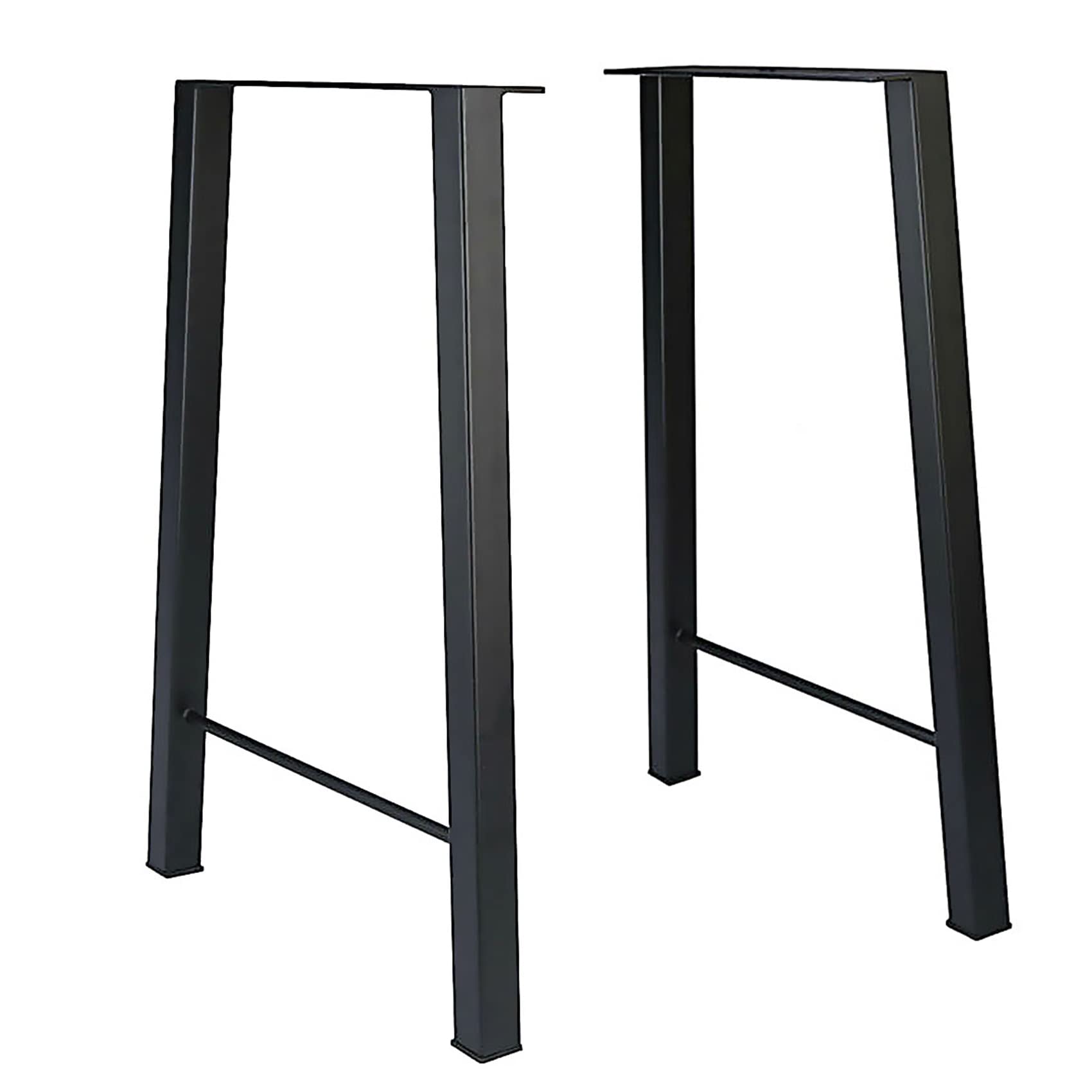 TENGCHANG 2-Pack 28 Inch Industrial Trapezoid Dining Table Legs - Heavy Duty Steel Metal Desk Legs for DIY Furniture - Perfect for Kitchen Tables, Office Desks & Home Renovation Projects