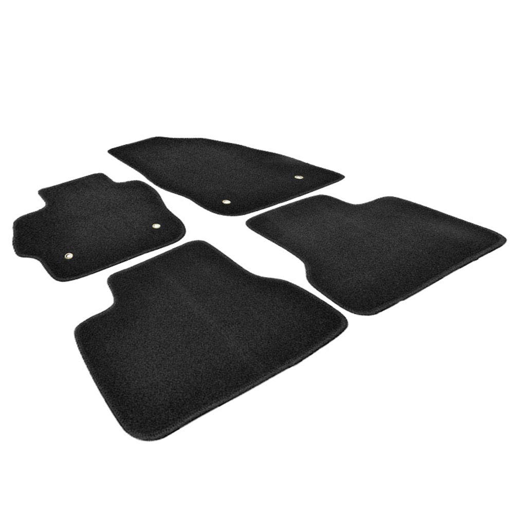 Premium Non-Slip Nylon Car Floor Mats for 2010-2013 Mazda 3 - 4PCS Black Custom Fit All-Weather Protection | Durable Interior Accessories for Daily Commute & Road Trips