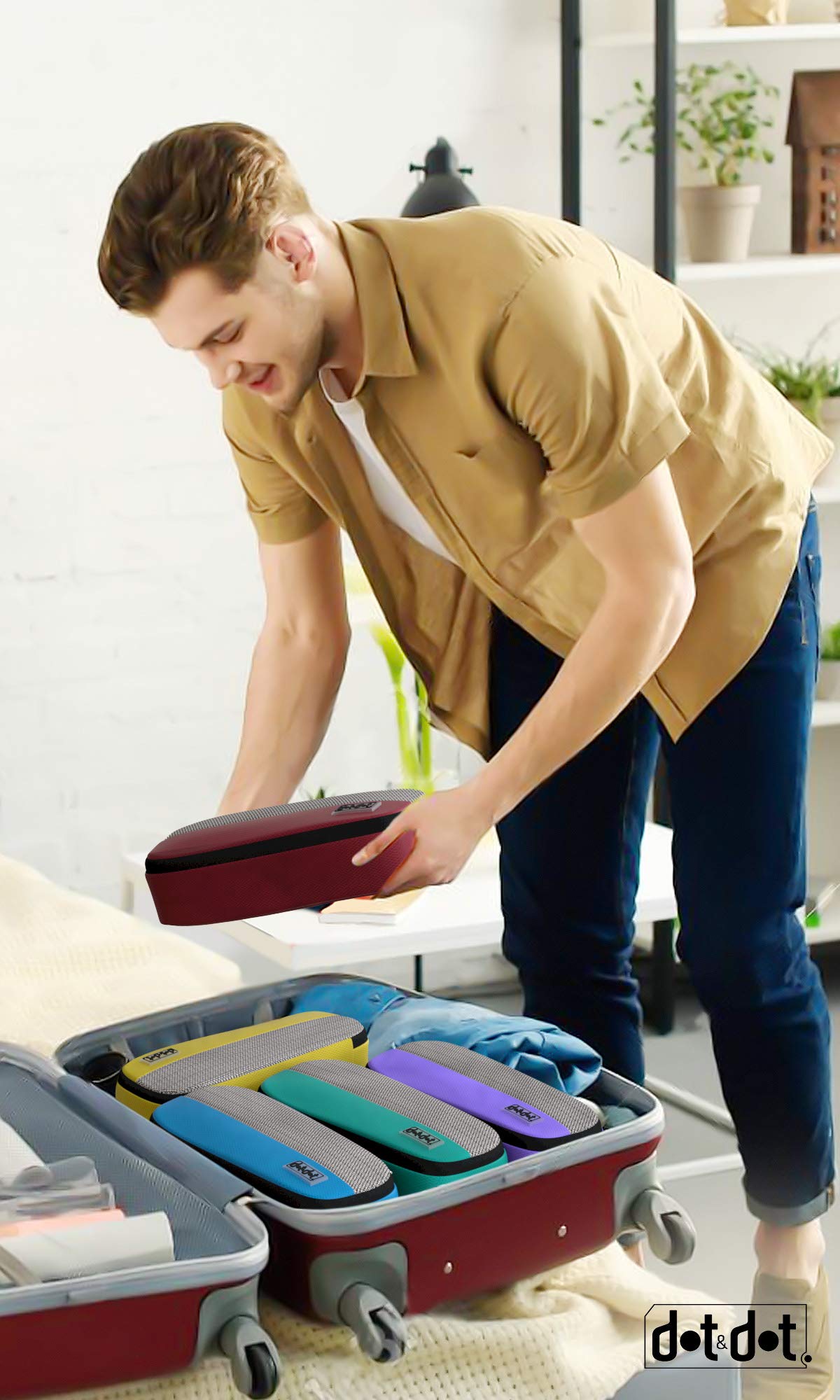 5-Piece Slim Packing Cubes Set for Suitcases & Carry-On Luggage - Lightweight Travel Organizer Bags for Clothes & Accessories - Perfect for Business Trips, Vacations & Weekend Getaways