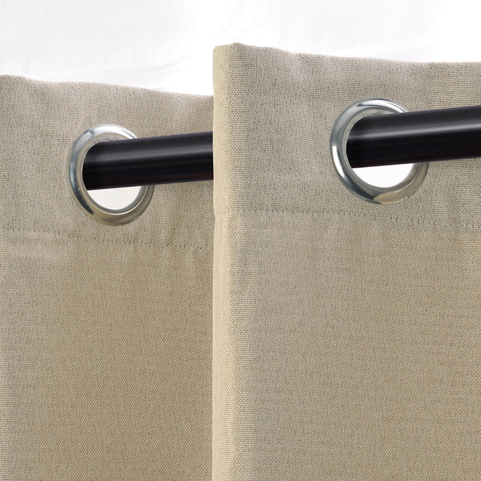 Premium Blackout Curtains for Bedroom - Linen Washable Room Darkening Window Drapes Panel Set (2 Panels) - Noise Reducing & Thermal Insulated for Better Sleep & Home Decor