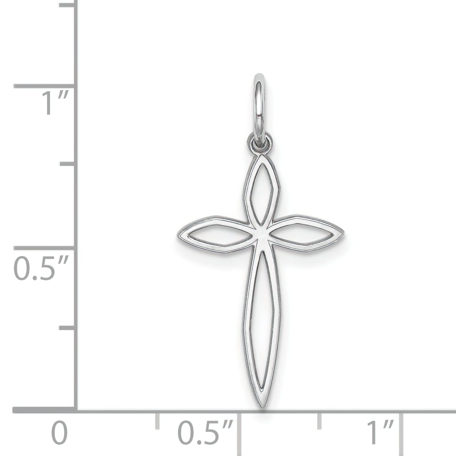 Sterling Silver Cross Charm Pendant Necklace for Women - Elegant Religious Jewelry Gift for Baptism, First Communion & Everyday Wear