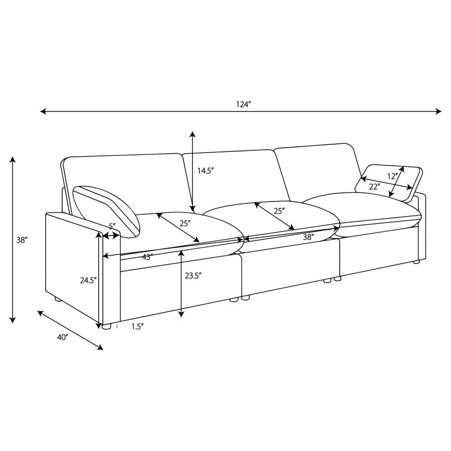 Colleen 3-Piece Reclining Sofa Set - Comfortable Living Room Furniture for Relaxation & Movie Nights | Modern Recliner Couch with Cup Holders & USB Ports | Perfect for Family Gatherings & Home Theater
