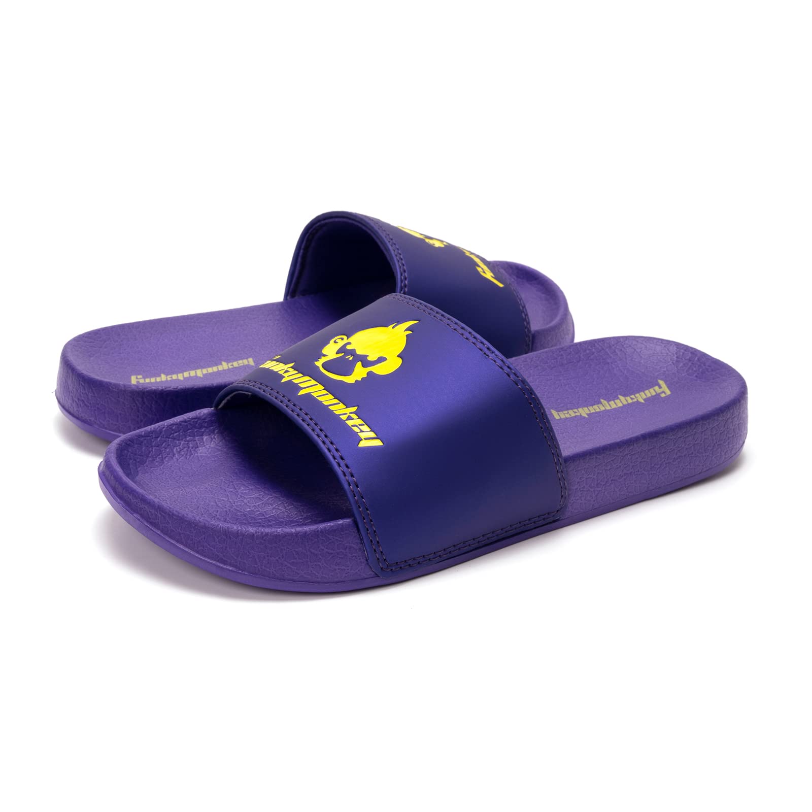 FunkyMonkey Women's Comfort Slide Sandals - Slip-On Casual Summer Sandals for Indoor & Outdoor Wear - Perfect for Beach, Pool, Yoga and Lounging
