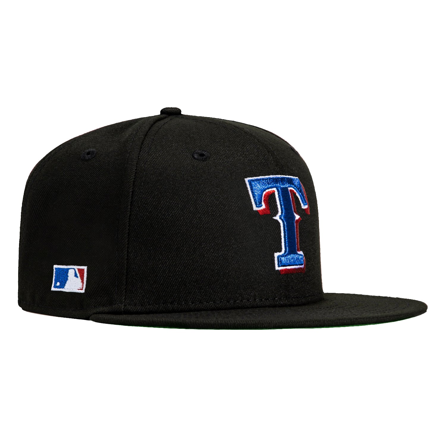 New Era 59Fifty Texas Rangers MLB Baseball Cap with Batterman Logo Patch - Black Adjustable Snapback Hat for Men, Game Day & Casual Wear