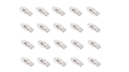 CAT.8 Ethernet Connectors RJ45 Shielded Plug with Clear Boot - 20 Pack for High-Speed Networking, Gaming, and Data Centers