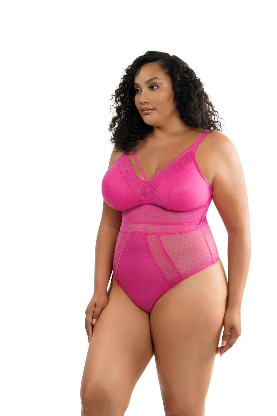 Parfait Mia Dot Wire-Free Padded Mesh Bodysuit - Comfortable Seamless Underwear for Everyday Wear, Lounge & Sleep