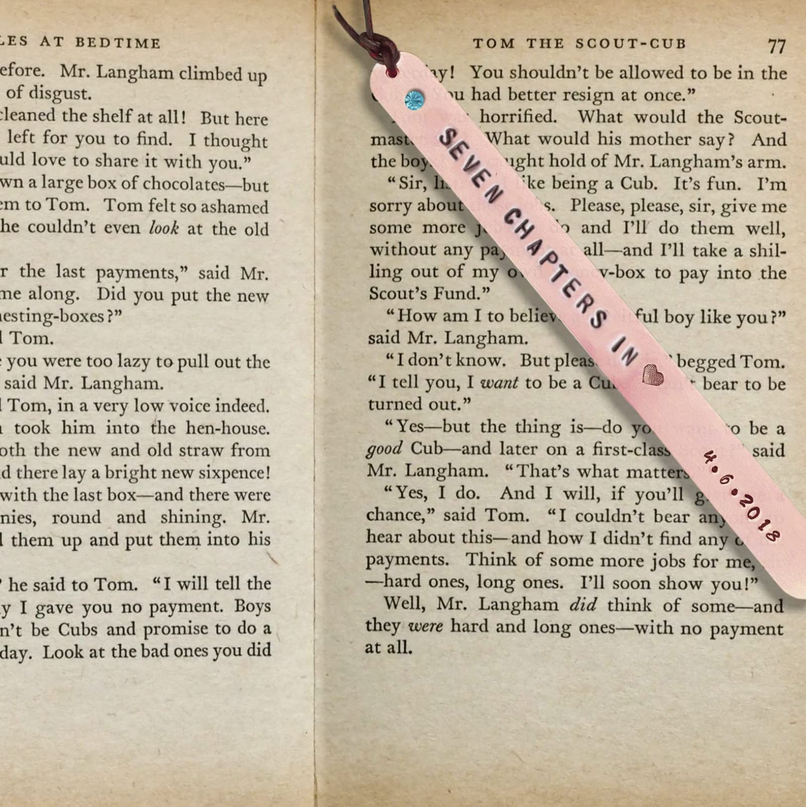 7th Anniversary Copper Bookmark with Birthstone Crystal - Personalized Custom Quote Bookmark for Book Lovers - Perfect 7 Year Wedding Anniversary Gift & Reading Accessory for Couples, Bookworms, and Bibliophiles