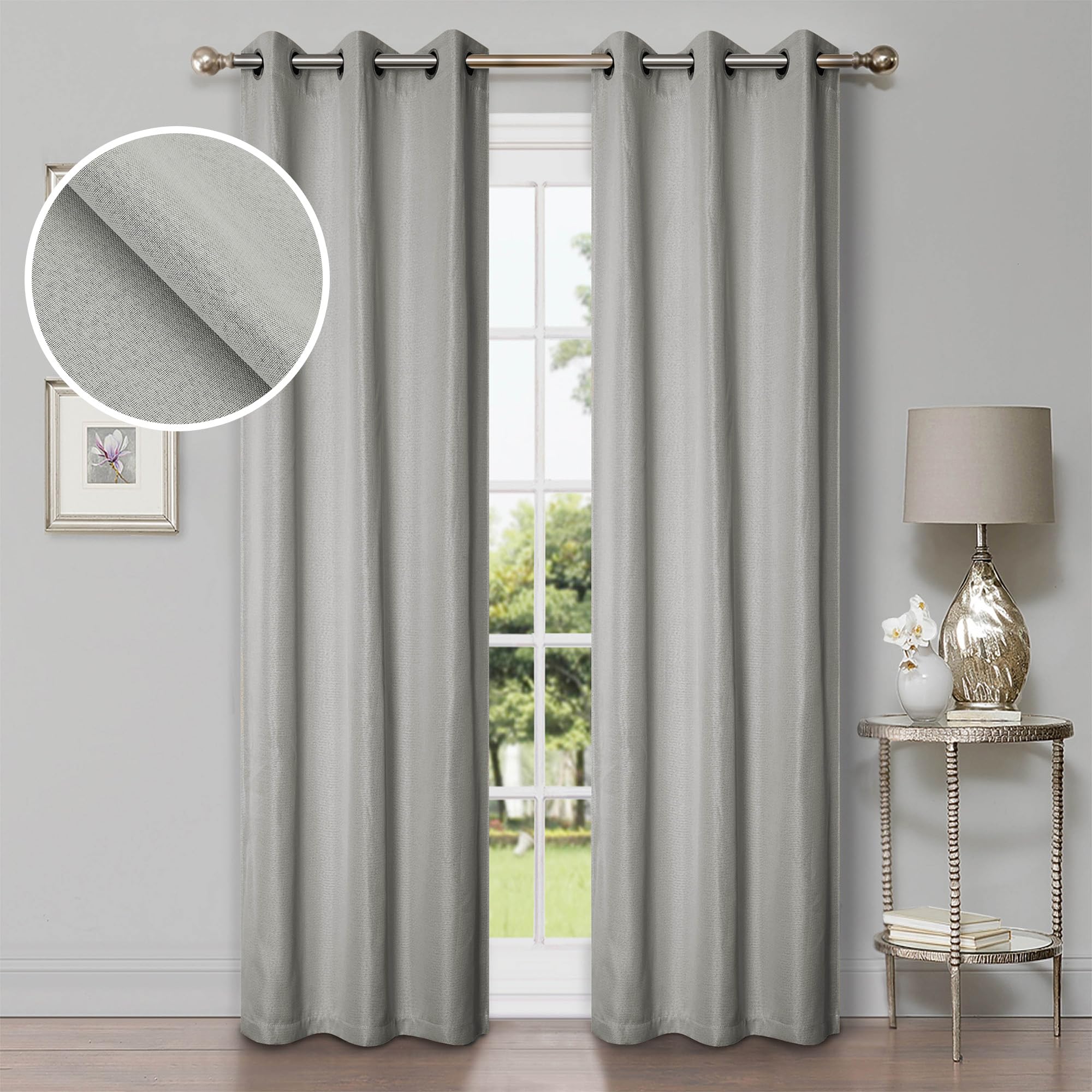 Premium Blackout Curtains - 2 Pack Thermal Insulated Room Darkening Drapes for Bedroom, Living Room & Kitchen - 42