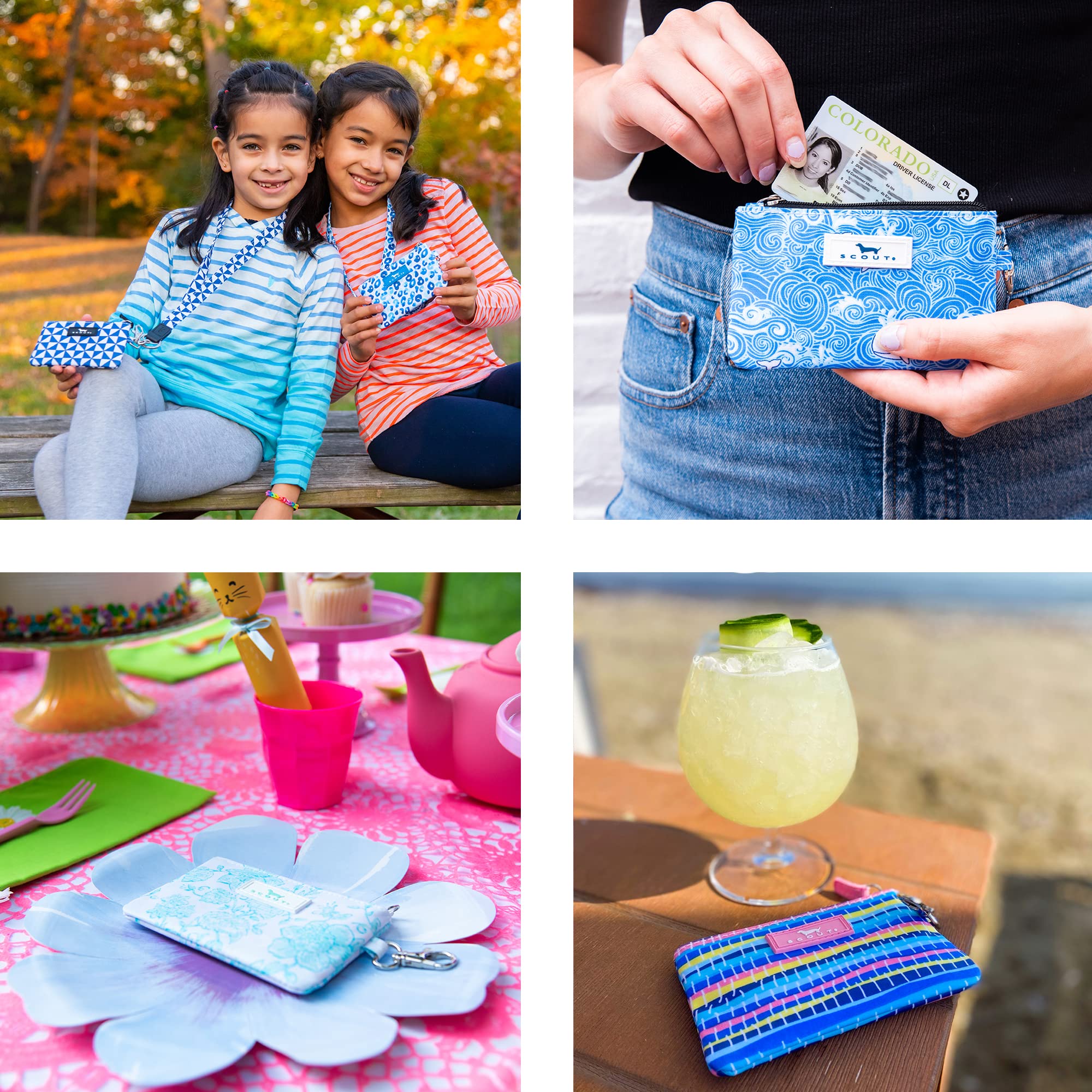 SCOUT IDKase Card Holder for Women - Mini Keychain Wallet with Zip Closure | Perfect for ID, Credit Cards & Keys - Ideal for Travel, Work & Everyday Use